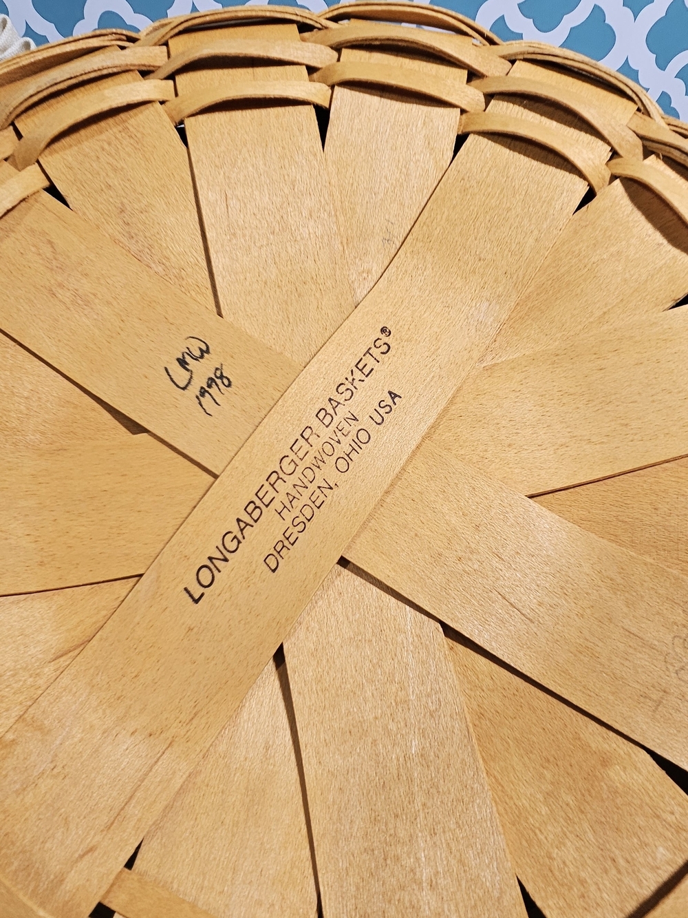 Longaberger Handwoven Basket - Natural Wood Tone